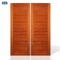 China Supplier Flush Door Glass Panels Double Door with Grilles Design