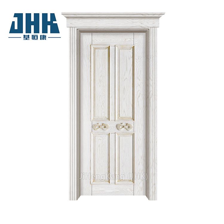 Simple Design White Colors Lacquer Glass Wooden Solid or Hollow Door