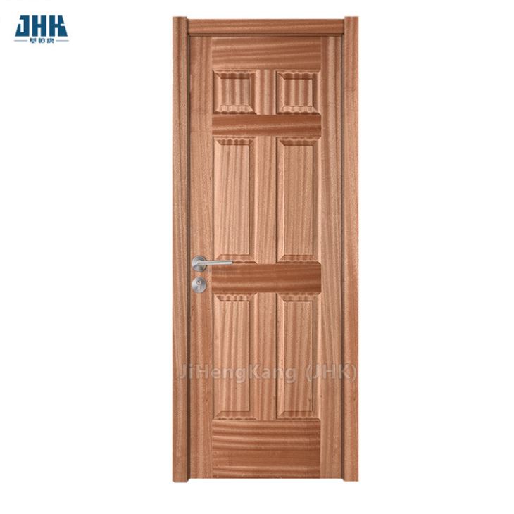 Oak Wood Veneer Door Flush Design with Groove Style