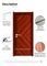 Cream-white In Red-brown Double Color Falt Interior Door