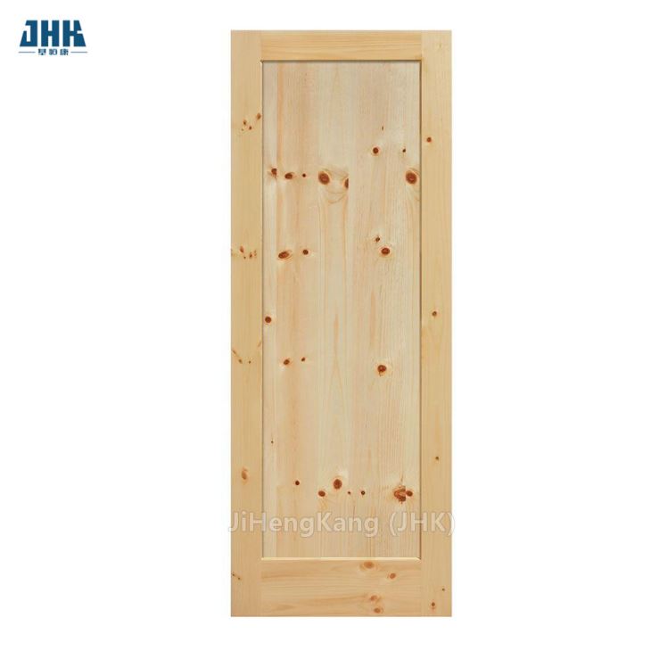 American Style Flush Door Wooden Interior Living Room Sliding Barn Door Made of Knotty Pine Larch Alder
